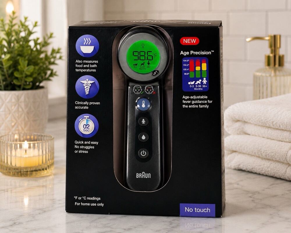 Braun No Touch Forehead Thermometer Age Precision BNT400B New In Box NIB